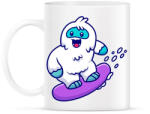printfashion Snowboard yeti - Bögre - Fehér (10781100)