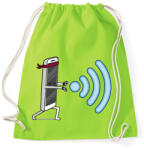 printfashion WIFI fighter - Sportzsák, Tornazsák - Limezöld (572123)