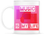 printfashion music is my life - Bögre - Fehér (1042364)