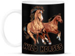 printfashion Wild horses - Bögre - Fekete (8960202)