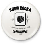 printfashion rubik-kocka-black-white - Kitűző, hűtőmágnes - Fehér (3076716)