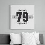 printfashion b-day-79-dark-lightgrey - Vászonkép - Fehér (6622860)