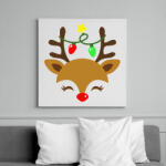 printfashion rénszarvas - Vászonkép - Fehér (11123211)