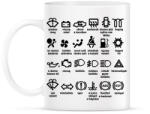 printfashion Piktogrammok jelentése - Bögre - Fehér (13778695)