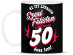 printfashion Szexi Szülinapos Félisten sötétre 50 - Bögre - Fekete (14833444)