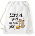 printfashion Szeretlek téged mint maci a mézet - Sportzsák, Tornazsák - Fehér (11693735)