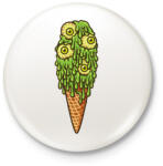 printfashion Horror fagyi - Kitűző, hűtőmágnes - Fehér (3087740)