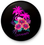 printfashion summer - Kitűző, hűtőmágnes - Fekete (13645446)