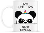 printfashion Panda unicornis ninja - Bögre - Fehér (4134357)