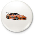 printfashion Toyota supra - Kitűző, hűtőmágnes - Fehér (3088355)