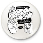 printfashion Retro tárhelyek - Kitűző, hűtőmágnes - Fehér (13323884)