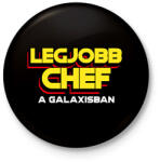 printfashion LEGJOBB SÉF A GALAXISBAN - Kitűző, hűtőmágnes - Fekete (11575276)