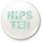 printfashion HIPSTER - Kitűző, hűtőmágnes - Fehér (3075789)