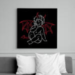 printfashion red&black 2 - Vászonkép - Fekete (16289178)