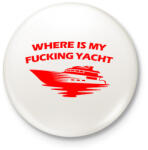 printfashion Yacht - Kitűző, hűtőmágnes - Fehér (14145935)