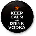 printfashion DRINK VODKA - Kitűző, hűtőmágnes - Fekete (10357551)