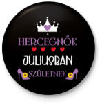 printfashion A hercegnők júliusban születnek - Kitűző, hűtőmágnes - Fekete (7437853)