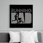 printfashion Running dad - Vászonkép - Fekete (13699862)