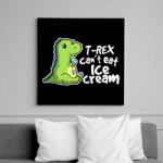 printfashion T-REX fagyi - Vászonkép - Fekete (6645142)
