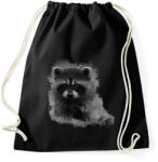printfashion Kis mosómedve (fekete-fehér újság) - Sportzsák, Tornazsák - Fekete (14446928)