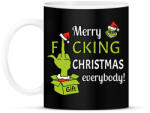 printfashion Merry f. cking christmas - Bögre - Fekete (14901803)