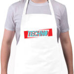 printfashion Techno logó - Kötény - Fehér (4907663)
