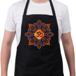 printfashion Szögletes mandala - Kötény - Fekete (14512107)
