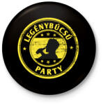 printfashion Legénybúcsú party - Kitűző, hűtőmágnes - Fekete (5269073)