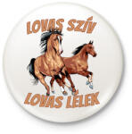 printfashion Lovas szív, lovas lélek - Kitűző, hűtőmágnes - Fehér (3089464)
