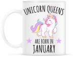 printfashion Unikornis királylányok születésnapja januárban - Bögre - Fehér (1139455)