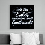 printfashion Jobb ember - Vászonkép - Fekete (7519060)