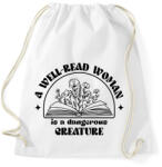 printfashion Well-read woman - Sportzsák, Tornazsák - Fehér (15706220)