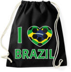 printfashion I love Brazil - Sportzsák, Tornazsák - Fekete (10788567)