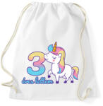 printfashion Unikornis: 3 éves lettem - Sportzsák, Tornazsák - Fehér (2874856)