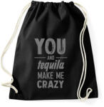 printfashion You and tequila - Sportzsák, Tornazsák - Fekete (7069985)