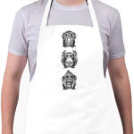 printfashion Monkeys - Kötény - Fehér (4904968)
