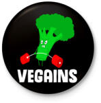 printfashion Vegans - Kitűző, hűtőmágnes - Fekete (3100139)