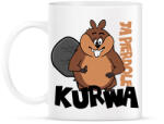 printfashion Bober Kurwa - Black - Bögre - Fehér (16769472)