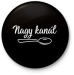 printfashion Kanál páros - nagy kanál 2 - Kitűző, hűtőmágnes - Fekete (6071398)