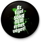 printfashion Az éjjel soha nem érhet véget! - Kitűző, hűtőmágnes - Fekete (16609891)