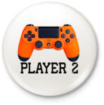printfashion Player 2 PS4 páros póló - Kitűző, hűtőmágnes - Fehér (3083635)