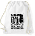 printfashion Az igazi férfi három pedált használ - Sportzsák, Tornazsák - Fehér (16581637)
