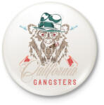printfashion Medve 04 - California Gangsters - Kitűző, hűtőmágnes - Fehér (4950502)