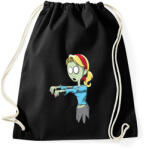 printfashion Zombie girl - Sportzsák, Tornazsák - Fekete (852766)
