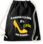 printfashion a csokoládé is. . . - Sportzsák, Tornazsák - Fekete (2081808)