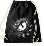 printfashion Dinoszaurusz/Sárkány szem - Fehér - Sportzsák, Tornazsák - Fekete (6931052)