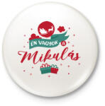 printfashion Én vagyok a Mikulás - Páros - Kitűző, hűtőmágnes - Fehér (9623984)