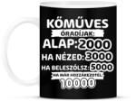 printfashion Kőműves óradíjak - Bögre - Fekete (9399602)