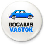 printfashion BOGARAS VAGYOK - Kitűző, hűtőmágnes - Fehér (10031189)