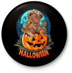 printfashion Teddy maci halloween - Kitűző, hűtőmágnes - Fekete (5538593)